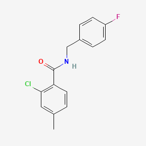 molecular formula C15H13ClFNO B5698330 2-chloro-N-(4-fluorobenzyl)-4-methylbenzamide 