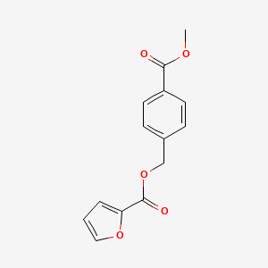 molecular formula C14H12O5 B5698346 4-(methoxycarbonyl)benzyl 2-furoate 