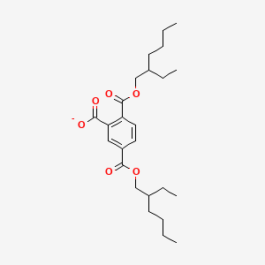 molecular formula C25H37O6- B569835 1,2,4-Benzenetricarboxylic acid, 1,4-bis(2-ethylhexyl) ester CAS No. 63468-10-0