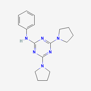 N-phenyl-4,6-di-1-pyrrolidinyl-1,3,5-triazin-2-amine