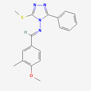 molecular formula C18H18N4OS B5698367 N-(4-methoxy-3-methylbenzylidene)-3-(methylthio)-5-phenyl-4H-1,2,4-triazol-4-amine 