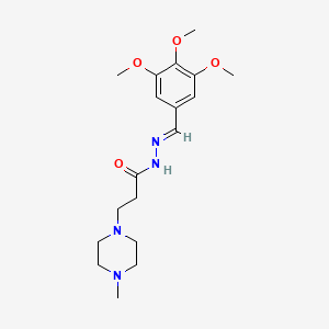 molecular formula C18H28N4O4 B5698380 3-(4-methyl-1-piperazinyl)-N'-(3,4,5-trimethoxybenzylidene)propanohydrazide 