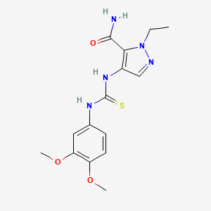 4-({[(3,4-dimethoxyphenyl)amino]carbonothioyl}amino)-1-ethyl-1H-pyrazole-5-carboxamide