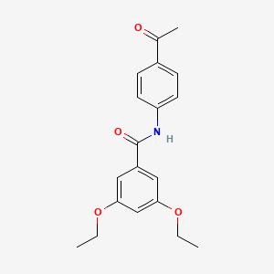 molecular formula C19H21NO4 B5698393 N-(4-acetylphenyl)-3,5-diethoxybenzamide 