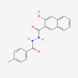 molecular formula C19H16N2O3 B5698413 3-hydroxy-N'-(4-methylbenzoyl)-2-naphthohydrazide 