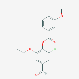 molecular formula C17H15ClO5 B5698415 2-chloro-6-ethoxy-4-formylphenyl 3-methoxybenzoate 