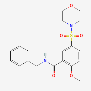 N-benzyl-2-methoxy-5-(4-morpholinylsulfonyl)benzamide