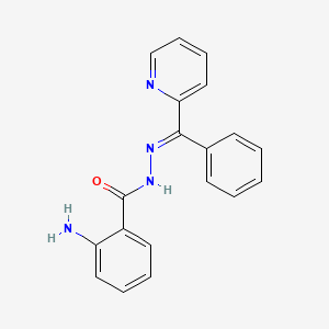 molecular formula C19H16N4O B5698425 2-amino-N'-[phenyl(pyridin-2-yl)methylene]benzohydrazide 