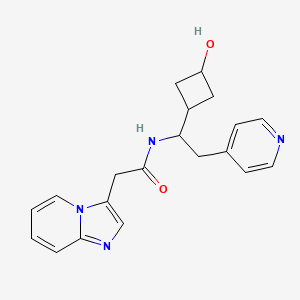 N-[(1R*)-1-(trans-3-hydroxycyclobutyl)-2-pyridin-4-ylethyl]-2-imidazo[1,2-a]pyridin-3-ylacetamide