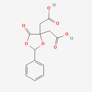 molecular formula C13H12O7 B569844 2-[4-(Carboxymethyl)-5-oxo-2-phenyl-1,3-dioxolan-4-yl]acetic acid CAS No. 96330-54-0
