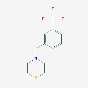 molecular formula C12H14F3NS B5698457 4-[3-(trifluoromethyl)benzyl]thiomorpholine 