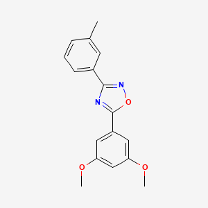 molecular formula C17H16N2O3 B5698460 5-(3,5-dimethoxyphenyl)-3-(3-methylphenyl)-1,2,4-oxadiazole 