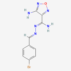 molecular formula C10H9BrN6O B5698465 4-amino-N'-(4-bromobenzylidene)-1,2,5-oxadiazole-3-carboximidohydrazide 