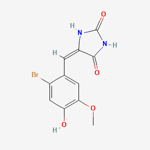 molecular formula C11H9BrN2O4 B5698468 5-(2-bromo-4-hydroxy-5-methoxybenzylidene)-2,4-imidazolidinedione 