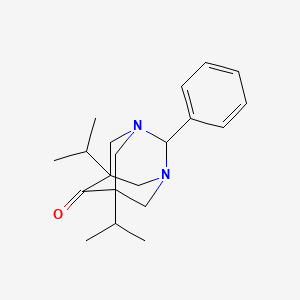 5,7-diisopropyl-2-phenyl-1,3-diazatricyclo[3.3.1.1~3,7~]decan-6-one