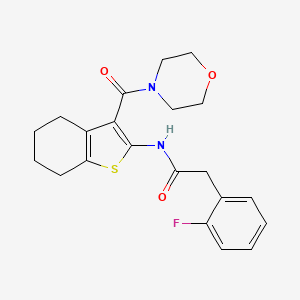molecular formula C21H23FN2O3S B5698478 2-(2-fluorophenyl)-N-[3-(4-morpholinylcarbonyl)-4,5,6,7-tetrahydro-1-benzothien-2-yl]acetamide 