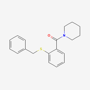 molecular formula C19H21NOS B5698480 1-[2-(benzylthio)benzoyl]piperidine 