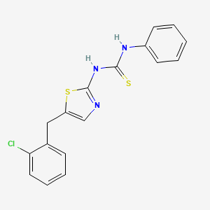 molecular formula C17H14ClN3S2 B5698484 N-[5-(2-chlorobenzyl)-1,3-thiazol-2-yl]-N'-phenylthiourea 