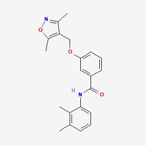 molecular formula C21H22N2O3 B5698501 3-[(3,5-dimethyl-4-isoxazolyl)methoxy]-N-(2,3-dimethylphenyl)benzamide 