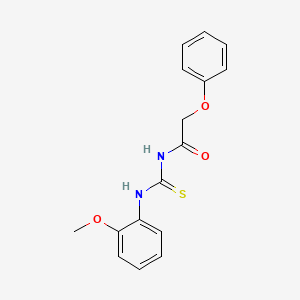 molecular formula C16H16N2O3S B5698509 N-{[(2-methoxyphenyl)amino]carbonothioyl}-2-phenoxyacetamide 