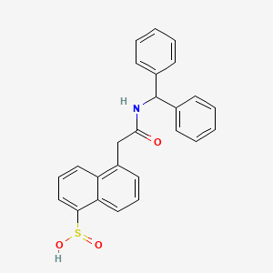 molecular formula C25H21NO3S B5698517 5-{2-[(diphenylmethyl)amino]-2-oxoethyl}-1-naphthalenesulfinic acid 