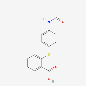 molecular formula C15H13NO3S B5698524 2-{[4-(acetylamino)phenyl]thio}benzoic acid CAS No. 33923-99-8