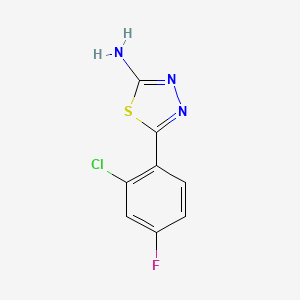 molecular formula C8H5ClFN3S B5698550 5-(2-chloro-4-fluorophenyl)-1,3,4-thiadiazol-2-amine 