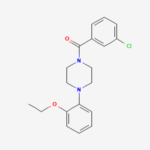 molecular formula C19H21ClN2O2 B5698562 1-(3-chlorobenzoyl)-4-(2-ethoxyphenyl)piperazine 