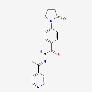 molecular formula C18H18N4O2 B5698563 4-(2-oxo-1-pyrrolidinyl)-N'-[1-(4-pyridinyl)ethylidene]benzohydrazide 