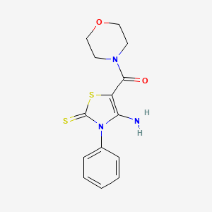 molecular formula C14H15N3O2S2 B5698571 4-amino-5-(4-morpholinylcarbonyl)-3-phenyl-1,3-thiazole-2(3H)-thione CAS No. 57036-88-1