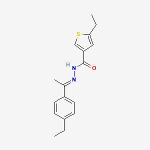 molecular formula C17H20N2OS B5698575 5-ethyl-N'-[1-(4-ethylphenyl)ethylidene]-3-thiophenecarbohydrazide 