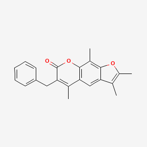 molecular formula C22H20O3 B5698595 6-benzyl-2,3,5,9-tetramethyl-7H-furo[3,2-g]chromen-7-one 