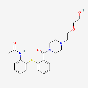molecular formula C23H29N3O4S B569860 N-(2-((2-(4-(2-(2-Hydroxyethoxy)ethyl)piperazine-1-carbonyl)phenyl)thio)phenyl)acetamide CAS No. 1371638-10-6