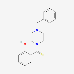 molecular formula C18H20N2OS B5698617 2-[(4-benzyl-1-piperazinyl)carbonothioyl]phenol 