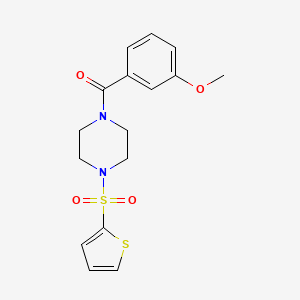molecular formula C16H18N2O4S2 B5698639 1-(3-methoxybenzoyl)-4-(2-thienylsulfonyl)piperazine 