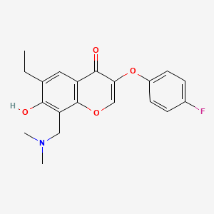 molecular formula C20H20FNO4 B5698647 8-[(dimethylamino)methyl]-6-ethyl-3-(4-fluorophenoxy)-7-hydroxy-4H-chromen-4-one 