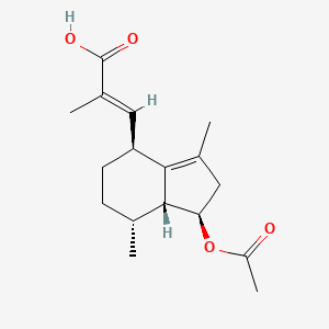 molecular formula C17H24O4 B569866 乙酰氧基缬草酸 CAS No. 84638-55-1