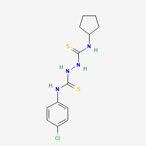 molecular formula C13H17ClN4S2 B5698679 N-(4-chlorophenyl)-N'-cyclopentyl-1,2-hydrazinedicarbothioamide 
