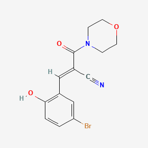 molecular formula C14H13BrN2O3 B5698683 3-(5-bromo-2-hydroxyphenyl)-2-(4-morpholinylcarbonyl)acrylonitrile 
