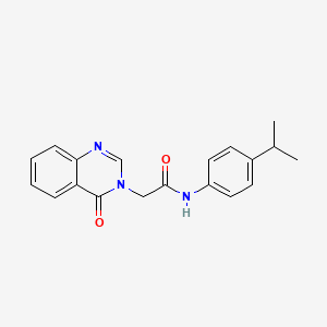 molecular formula C19H19N3O2 B5698700 N-(4-isopropylphenyl)-2-(4-oxo-3(4H)-quinazolinyl)acetamide CAS No. 592467-09-9