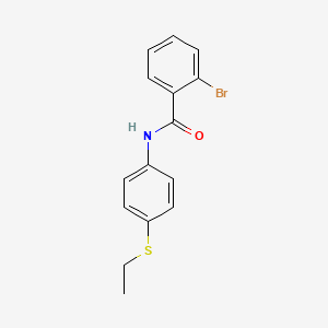 molecular formula C15H14BrNOS B5698706 2-bromo-N-[4-(ethylthio)phenyl]benzamide 