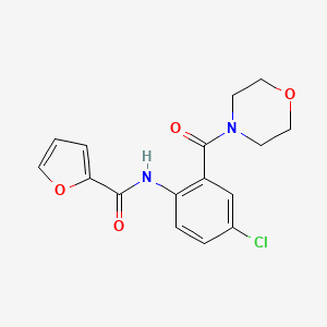 molecular formula C16H15ClN2O4 B5698714 N-[4-chloro-2-(4-morpholinylcarbonyl)phenyl]-2-furamide 