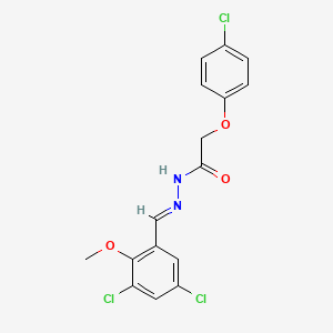 molecular formula C16H13Cl3N2O3 B5698724 2-(4-chlorophenoxy)-N'-(3,5-dichloro-2-methoxybenzylidene)acetohydrazide 