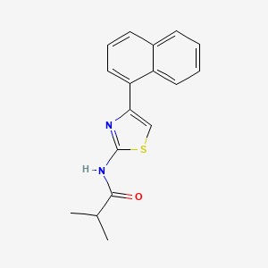 molecular formula C17H16N2OS B5698732 2-methyl-N-[4-(1-naphthyl)-1,3-thiazol-2-yl]propanamide 