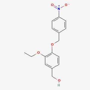 molecular formula C16H17NO5 B5698737 {3-ethoxy-4-[(4-nitrobenzyl)oxy]phenyl}methanol 