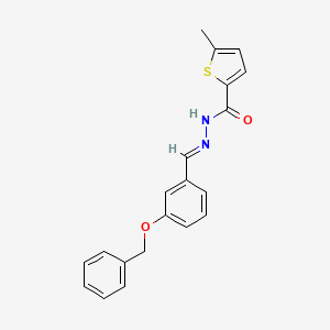 molecular formula C20H18N2O2S B5698738 N'-[3-(benzyloxy)benzylidene]-5-methyl-2-thiophenecarbohydrazide 