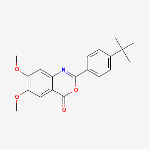 molecular formula C20H21NO4 B5698763 2-(4-tert-butylphenyl)-6,7-dimethoxy-4H-3,1-benzoxazin-4-one 