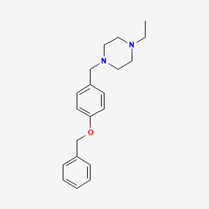 molecular formula C20H26N2O B5698772 1-[4-(benzyloxy)benzyl]-4-ethylpiperazine 