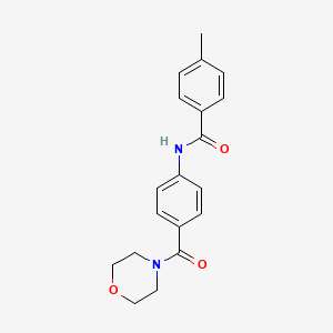 molecular formula C19H20N2O3 B5698778 4-methyl-N-[4-(4-morpholinylcarbonyl)phenyl]benzamide 