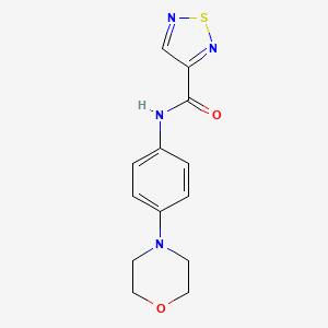 molecular formula C13H14N4O2S B5698780 N-[4-(4-morpholinyl)phenyl]-1,2,5-thiadiazole-3-carboxamide 
